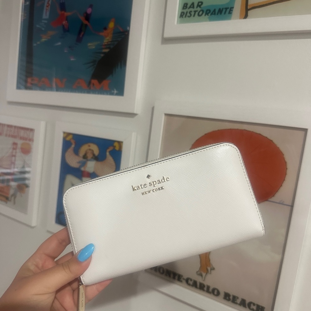 Kate Spade Ivory Zip-Around Wallet